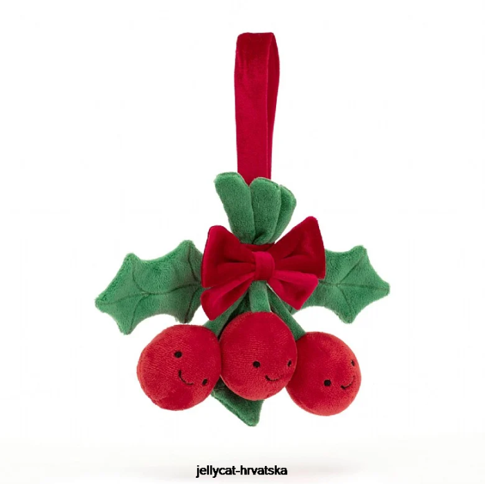Jellycat zabavna božikovina crvena 538 igračka
