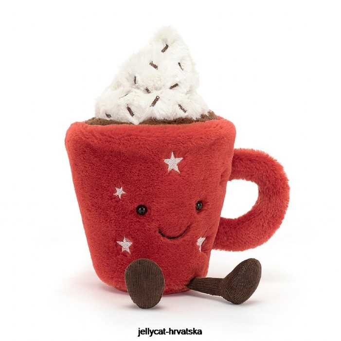Jellycat zabavna vruća čokolada crvena 4 igračka