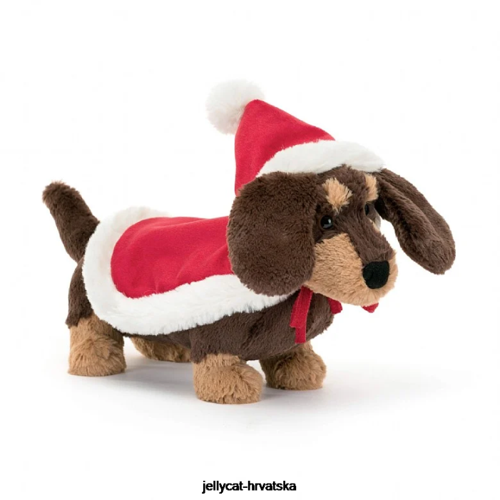 Jellycat zimski topliji otto kobasica pas smeđa 29 igračka