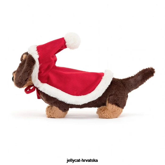 Jellycat zimski topliji otto kobasica pas smeđa 29 igračka