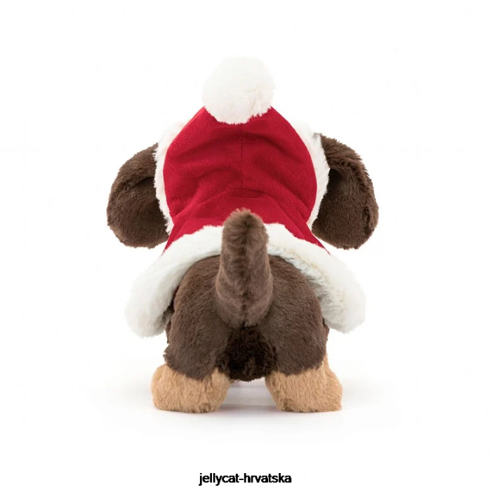 Jellycat zimski topliji otto kobasica pas smeđa 29 igračka