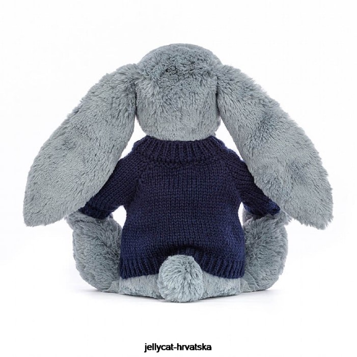 Jellycat blossom dusky s personaliziranim tamnoplavim džemperom 436 igračka