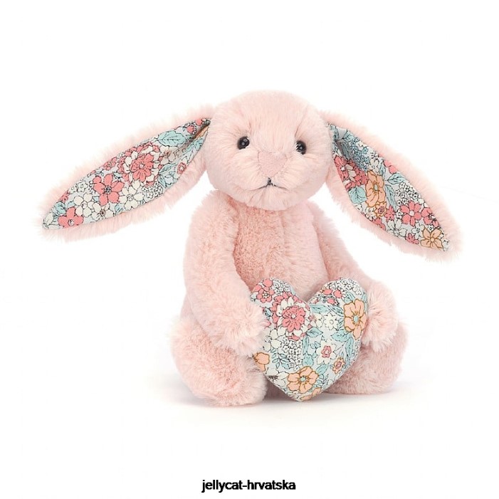 Jellycat cvjetati heart blush zeko breskva 337 igračka