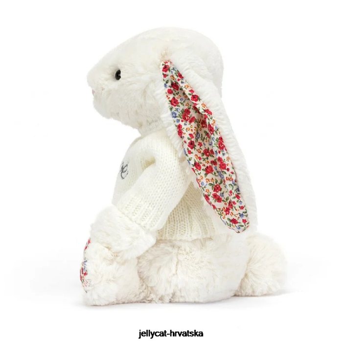 Jellycat rascvjetani zeko s personaliziranim kremom 594 igračka