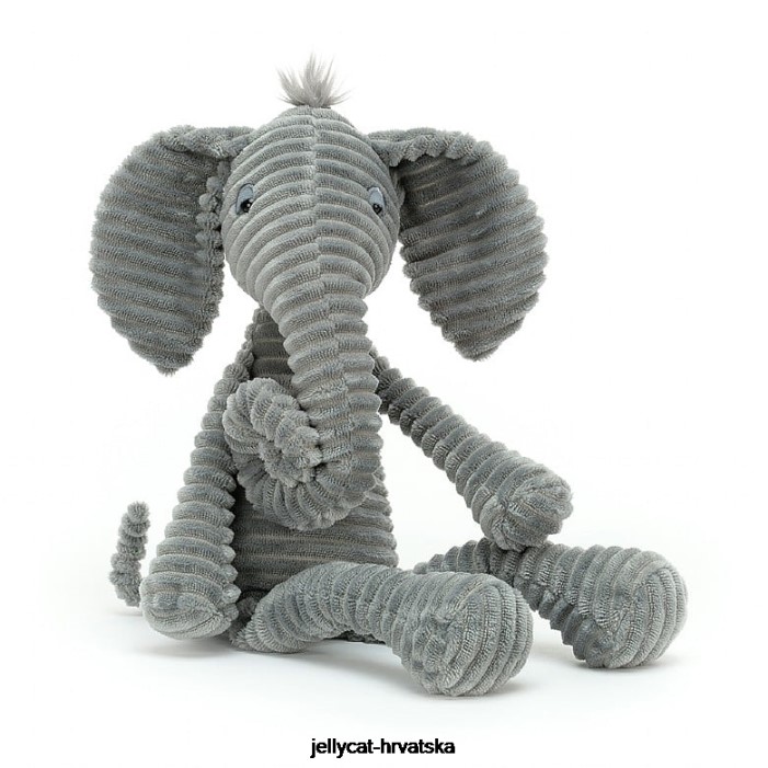 Jellycat rebrasti slon sivi 428 igračka