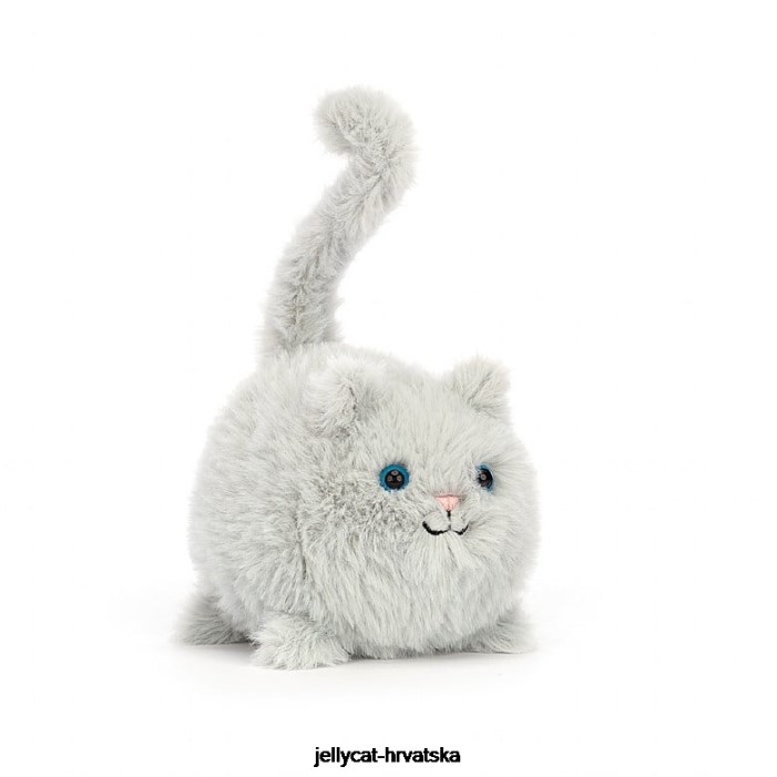 Jellycat mačić caboodle siv 634 igračka