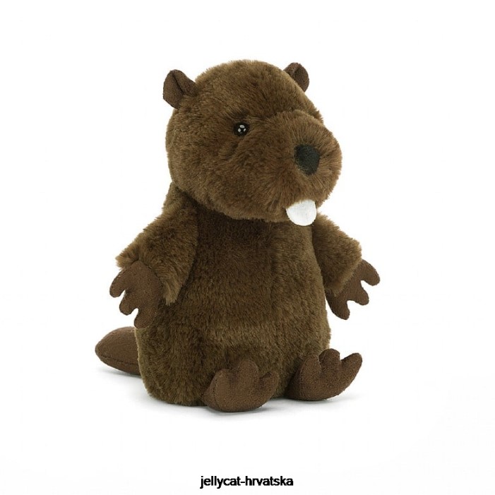 Jellycat nippit beaver čokolada 166 igračka