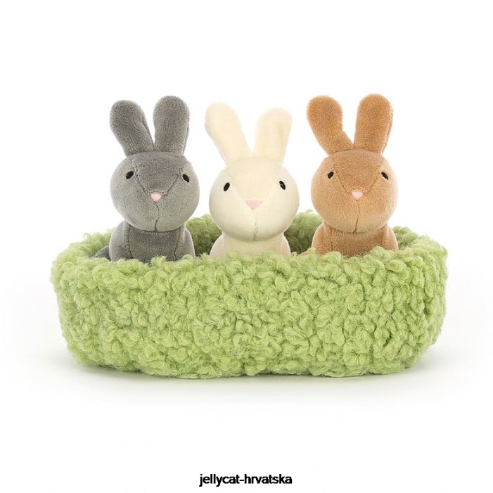 Jellycat gnijezdo zečići višebojni 643 igračka