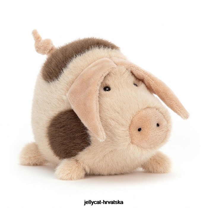 Jellycat higgledy piggledy stara mrlja smeđa i bijela 360 igračka