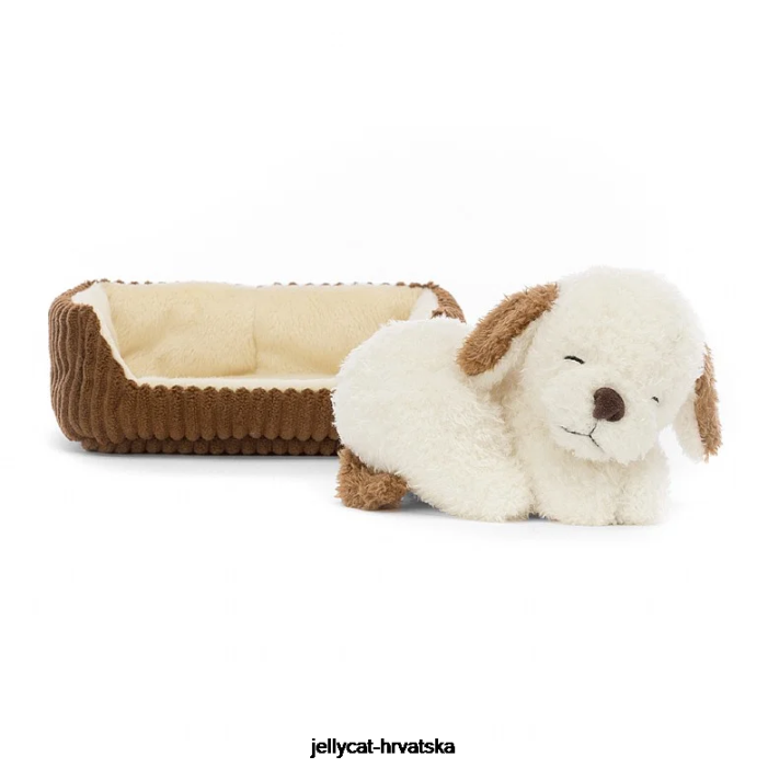 Jellycat napping nipper dog smeđe i bijele boje 227 igračka