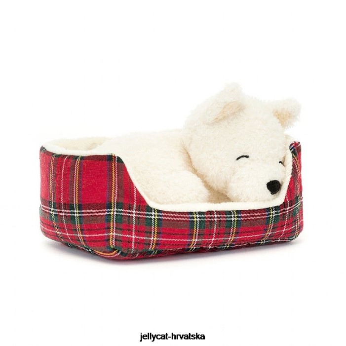 Jellycat napping nipper westie crno-bijeli 289 igračka