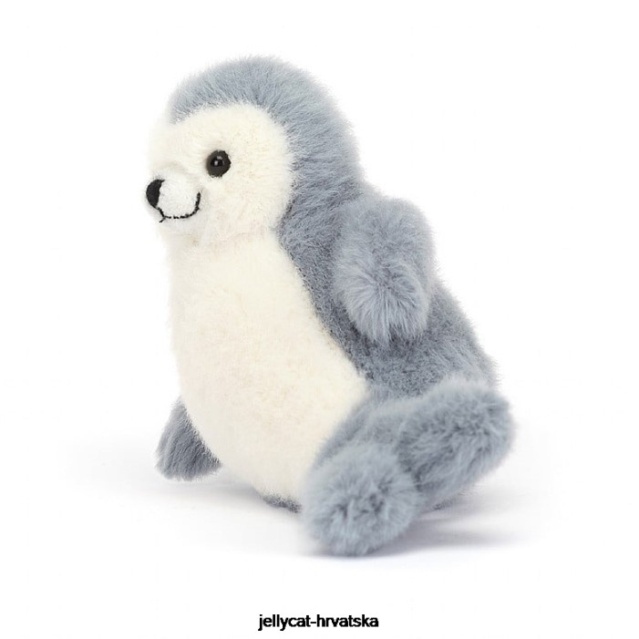 Jellycat nauticool roly poly seal siva i bijela 85 igračka