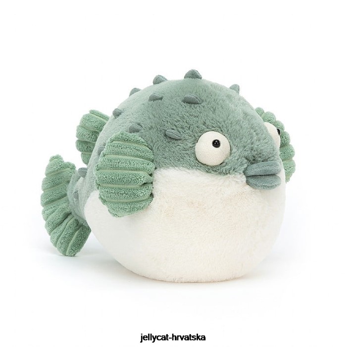 Jellycat pacey pufferfish plava i krem 112 igračka