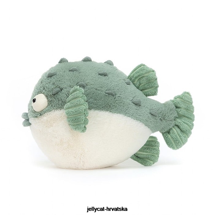 Jellycat pacey pufferfish plava i krem 112 igračka