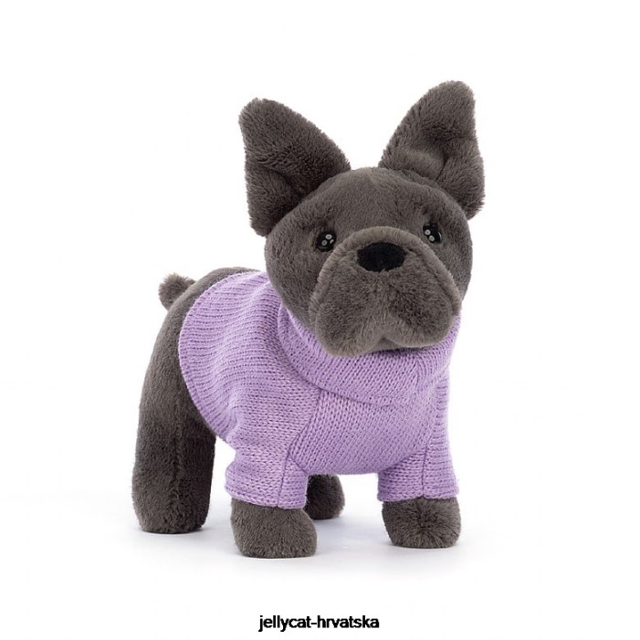 Jellycat džemper francuski buldog ljubičasta tinta 540 igračka
