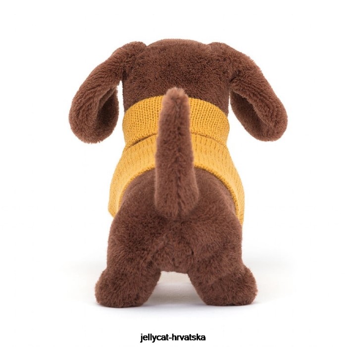 Jellycat džemper kobasica pas žuto smeđa 210 igračka