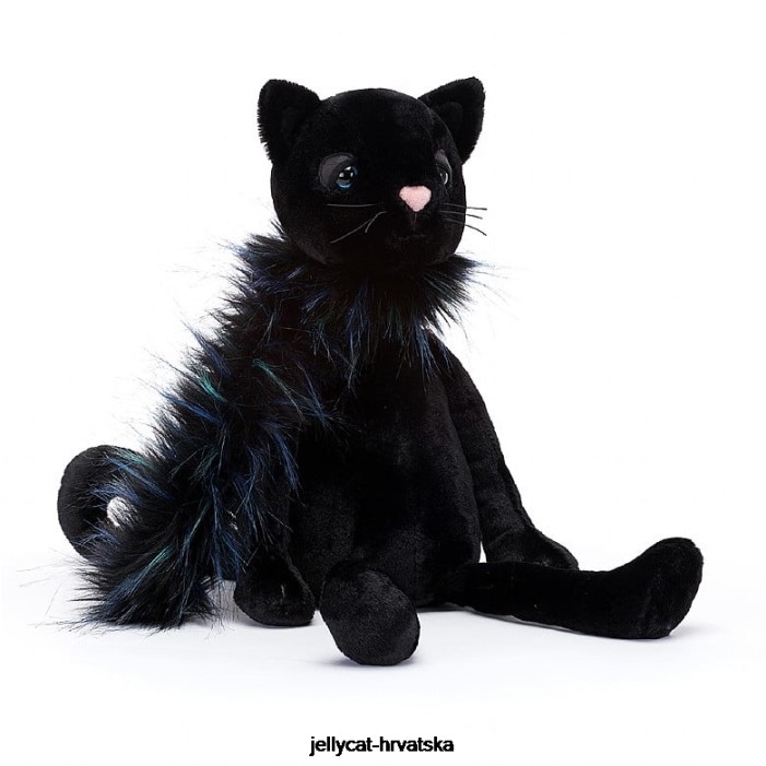 Jellycat glamorama mačka crna 404 igračka