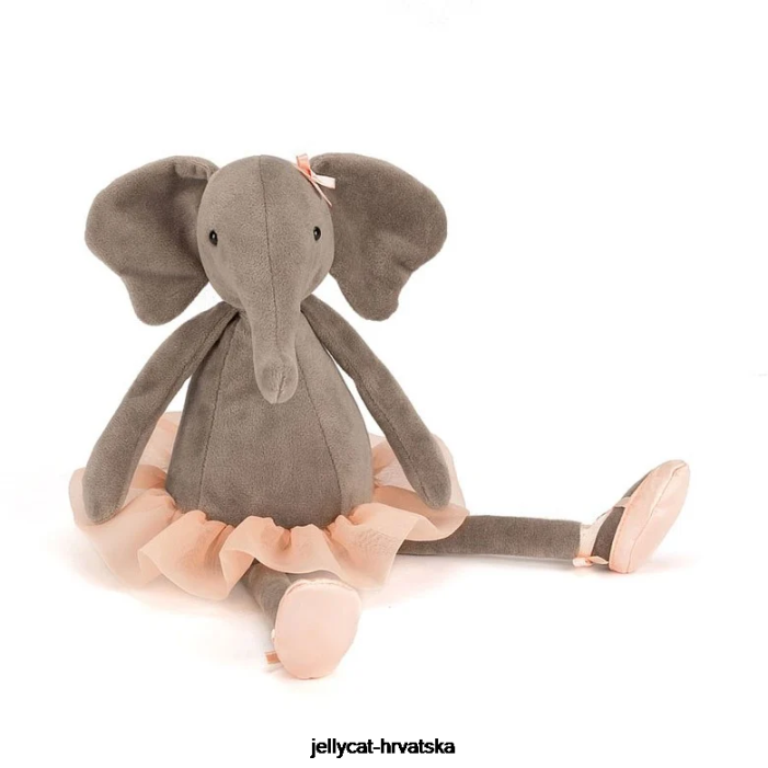Jellycat ples Darcey sivi slon 340 igračka