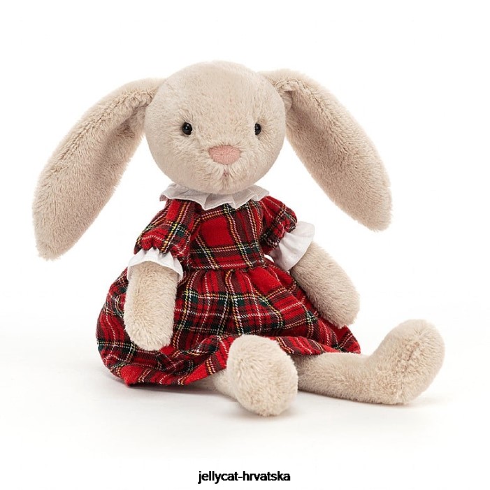 Jellycat tartan lottie zeko crveni 168 igračka