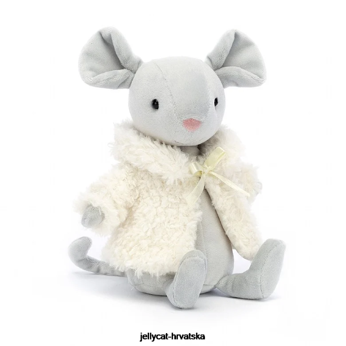 Jellycat udoban kaput mišje sive boje 212 igračka