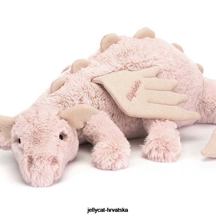Jellycat personalizirana ruža zmaj ogromna ružičasta 523 igračka