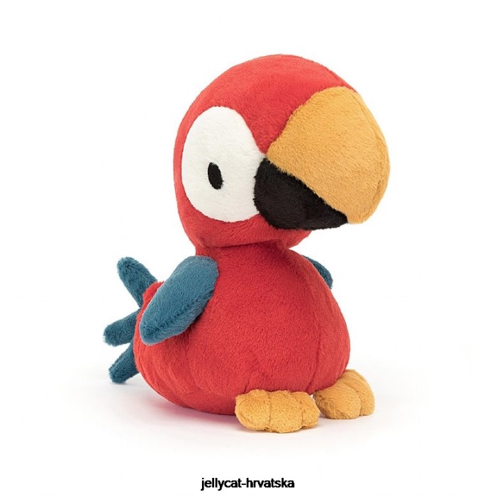 Jellycat bodacious beak papiga crvena 252 igračka