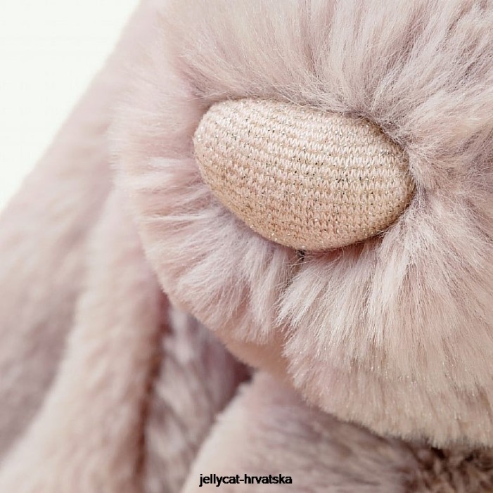 Jellycat personalizirani sramežljivi luksuzni zeko rosa srednje ružičasta 155 igračka