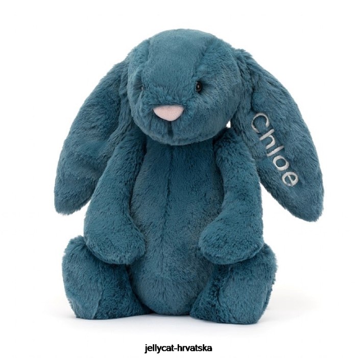 Jellycat personalizirani sramežljivi mineralno plavi zeko srednje kolbalt plava 346 igračka
