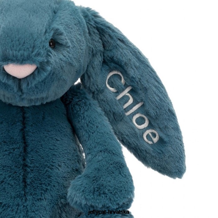 Jellycat personalizirani sramežljivi mineralno plavi zeko srednje kolbalt plava 346 igračka