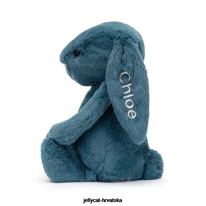 Jellycat personalizirani sramežljivi mineralno plavi zeko srednje kolbalt plava 346 igračka