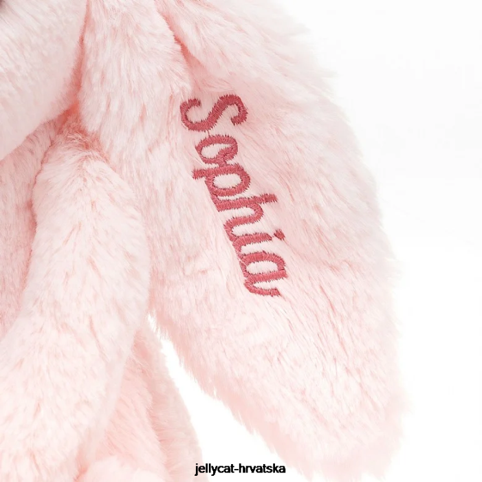 Jellycat personalizirani sramežljivi ružičasti zeko srednje dječje ružičasto 48 igračka