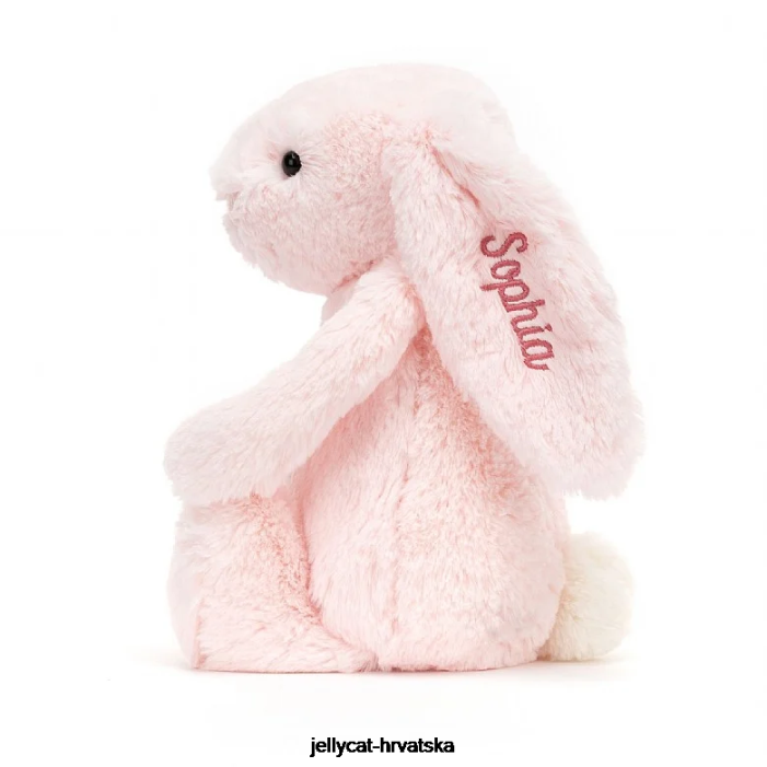 Jellycat personalizirani sramežljivi ružičasti zeko srednje dječje ružičasto 48 igračka