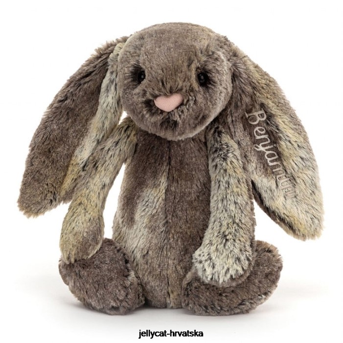 Jellycat personalizirani sramežljivi zečić srednje sive boje 478 igračka