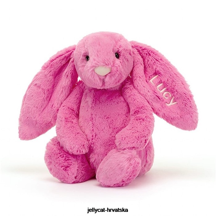 Jellycat personalizirani sramežljivi zeko srednje žarko ružičasta 173 igračka