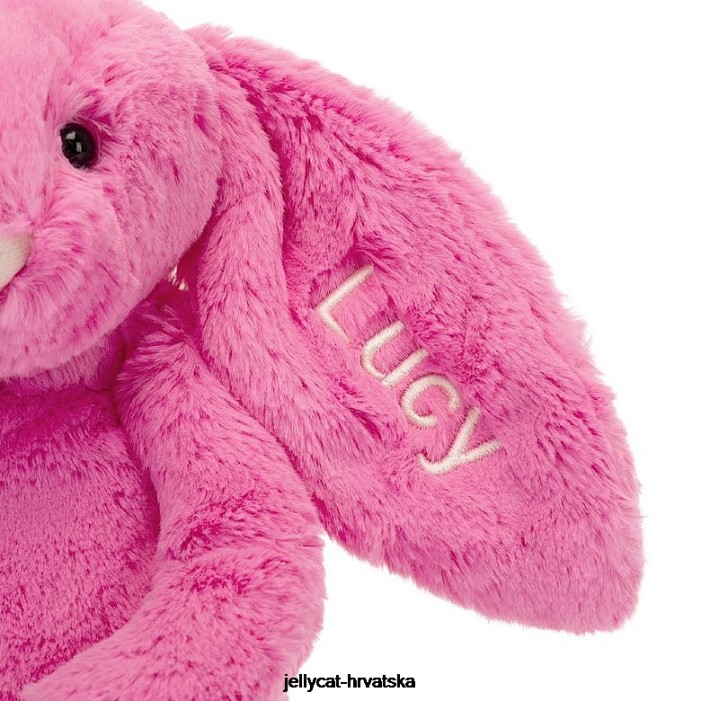 Jellycat personalizirani sramežljivi zeko srednje žarko ružičasta 173 igračka