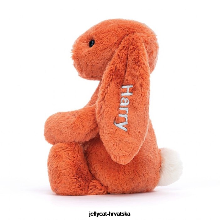 Jellycat personalizirani stidljivi mandarina zeko srednje narančasta 502 igračka