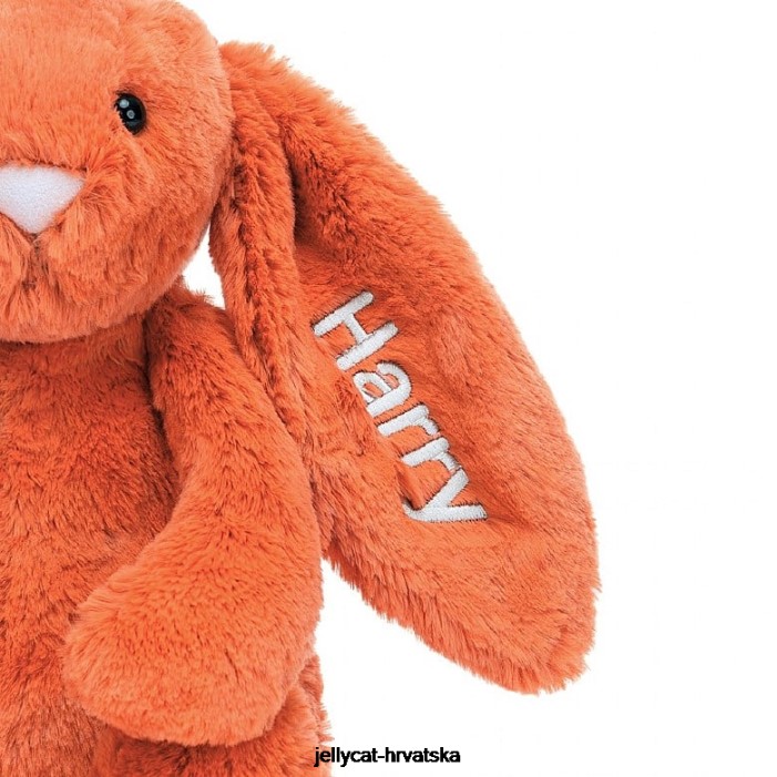 Jellycat personalizirani stidljivi mandarina zeko srednje narančasta 502 igračka