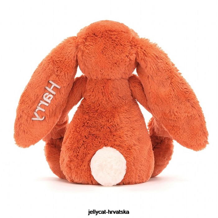 Jellycat personalizirani stidljivi mandarina zeko srednje narančasta 502 igračka