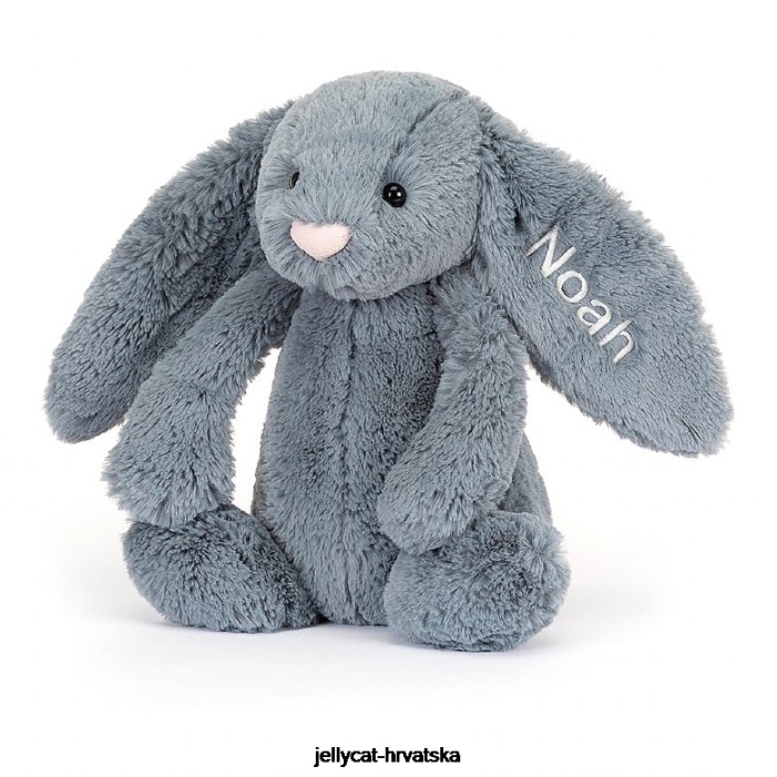 Jellycat personalizirani stidljivi mračni zeko srednje plava 91 igračka