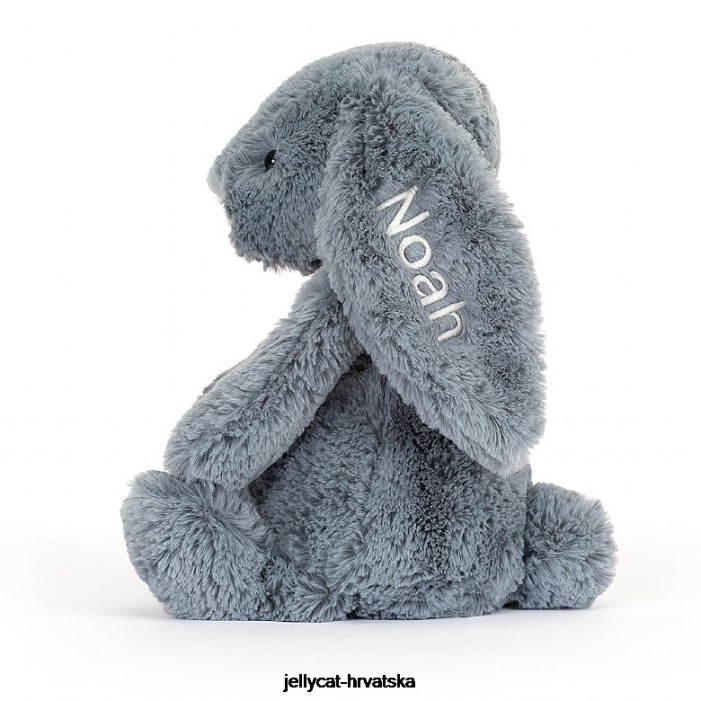 Jellycat personalizirani stidljivi mračni zeko srednje plava 91 igračka