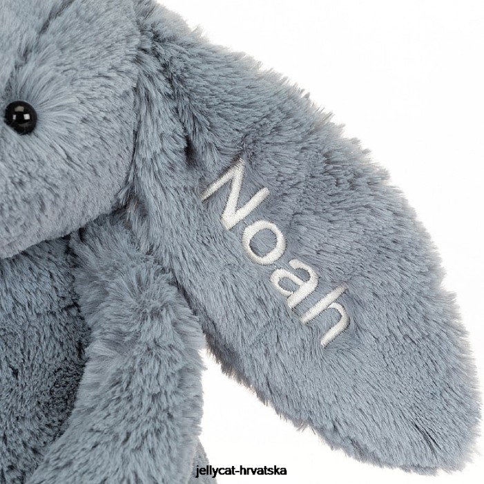 Jellycat personalizirani stidljivi mračni zeko srednje plava 91 igračka