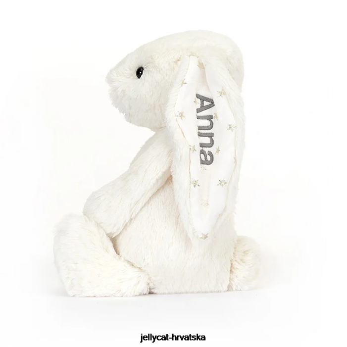 Jellycat personalizirani stidljivi svjetlucavi zeko srednje krem 203 igračka