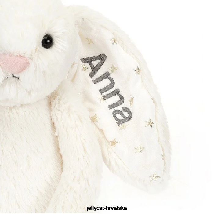 Jellycat personalizirani stidljivi svjetlucavi zeko srednje krem 203 igračka