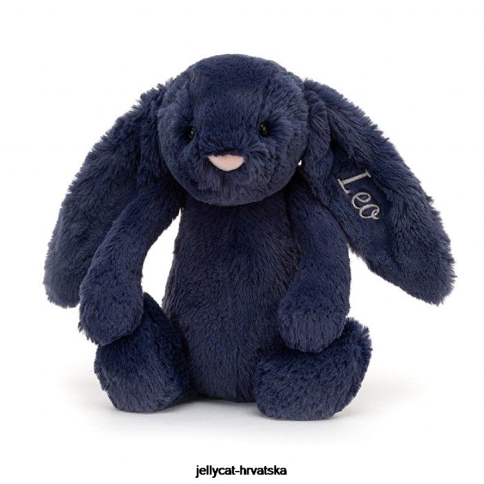 Jellycat personalizirani stidljivi zeko srednje tamnoplava 242 igračka