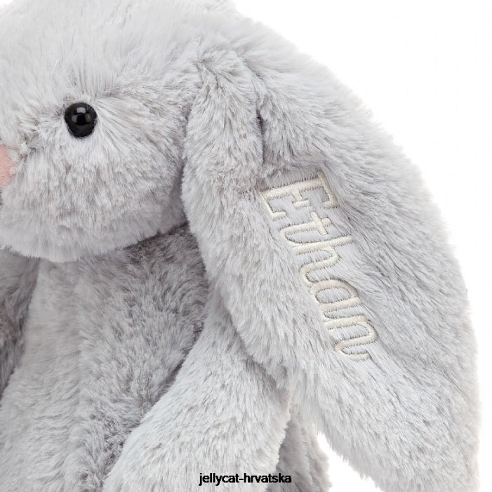 Jellycat personalizirani stidljivi zeko srednji srebrni 273 igračka