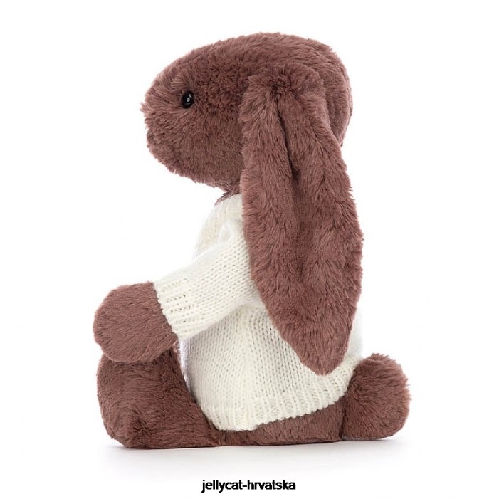 Jellycat sramežljivi fudge zeko s personaliziranom kremom od čokolade 513 igračka