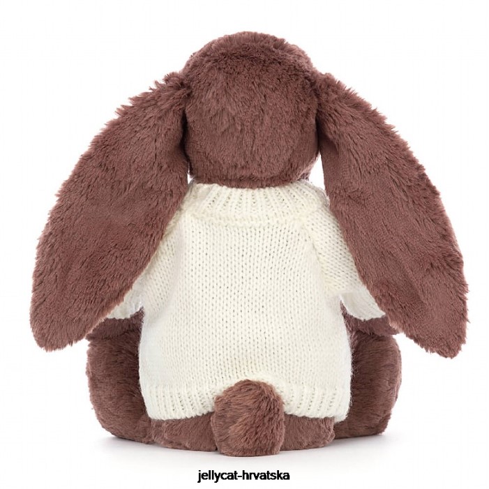 Jellycat sramežljivi fudge zeko s personaliziranom kremom od čokolade 513 igračka