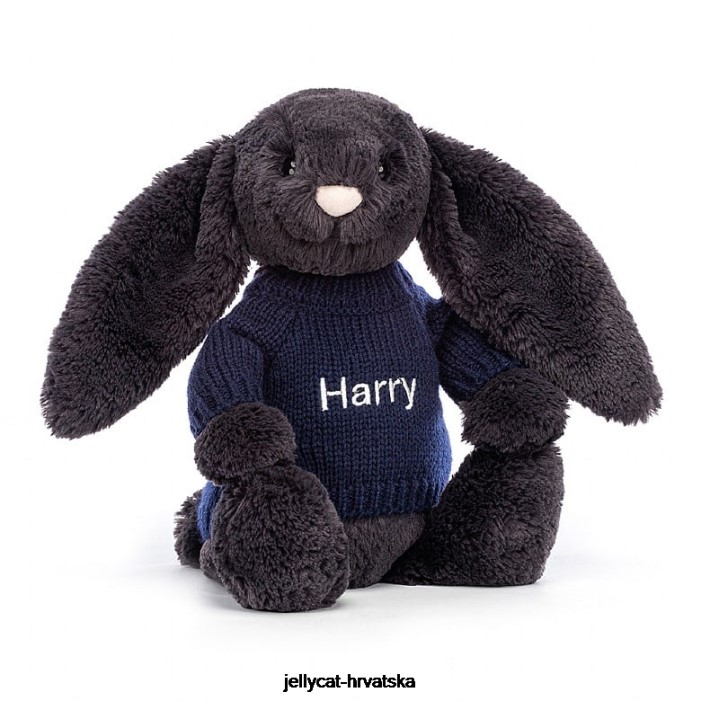 Jellycat sramežljivi zečić s personaliziranom mornarsko plavom tintom 514 igračka
