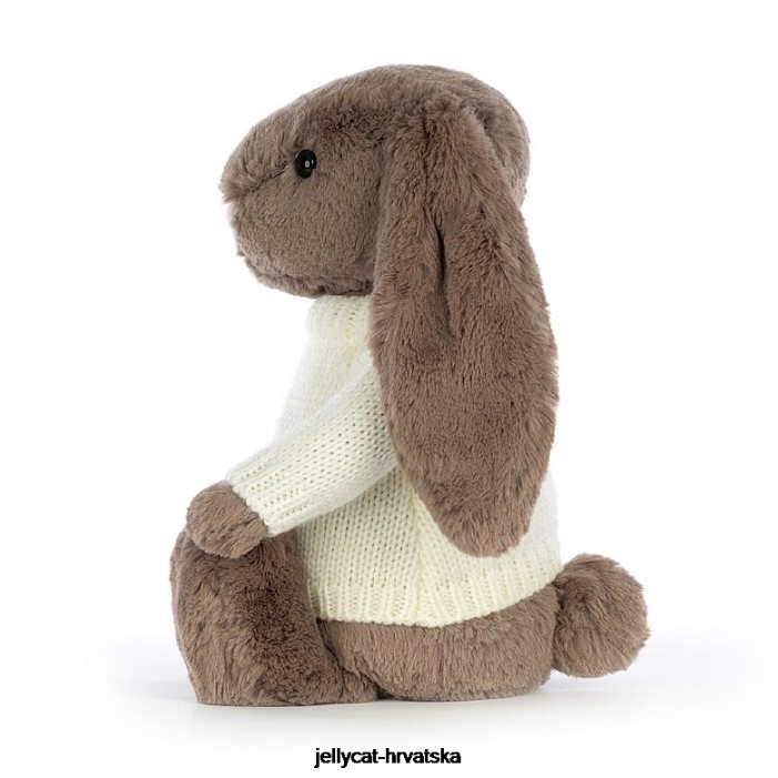 Jellycat sramežljivi zeko od tartufa s personaliziranim krem ​​smeđim džemperom 281 igračka