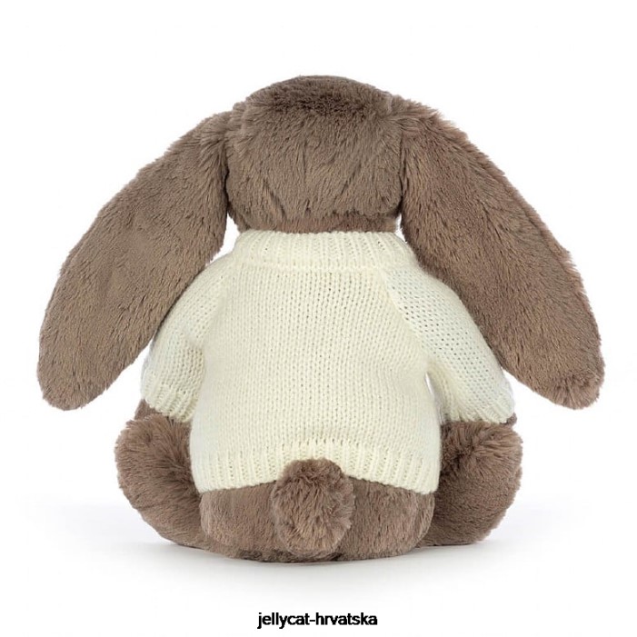 Jellycat sramežljivi zeko od tartufa s personaliziranim krem ​​smeđim džemperom 281 igračka